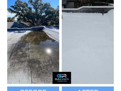 Before and After Flat Roof Repairs